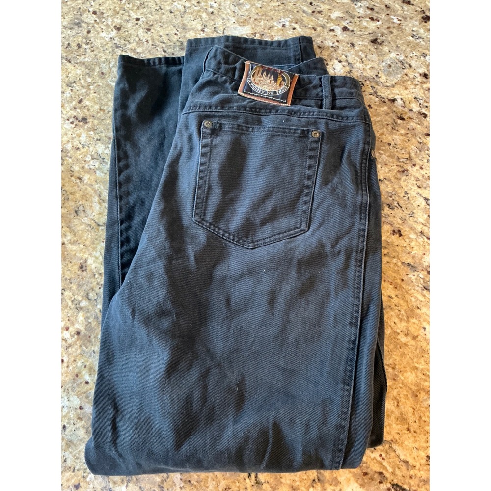 Vintage DKNY Jeans Womens 14 Black High Rise Straight Leg 100% Cotton 90s Grunge